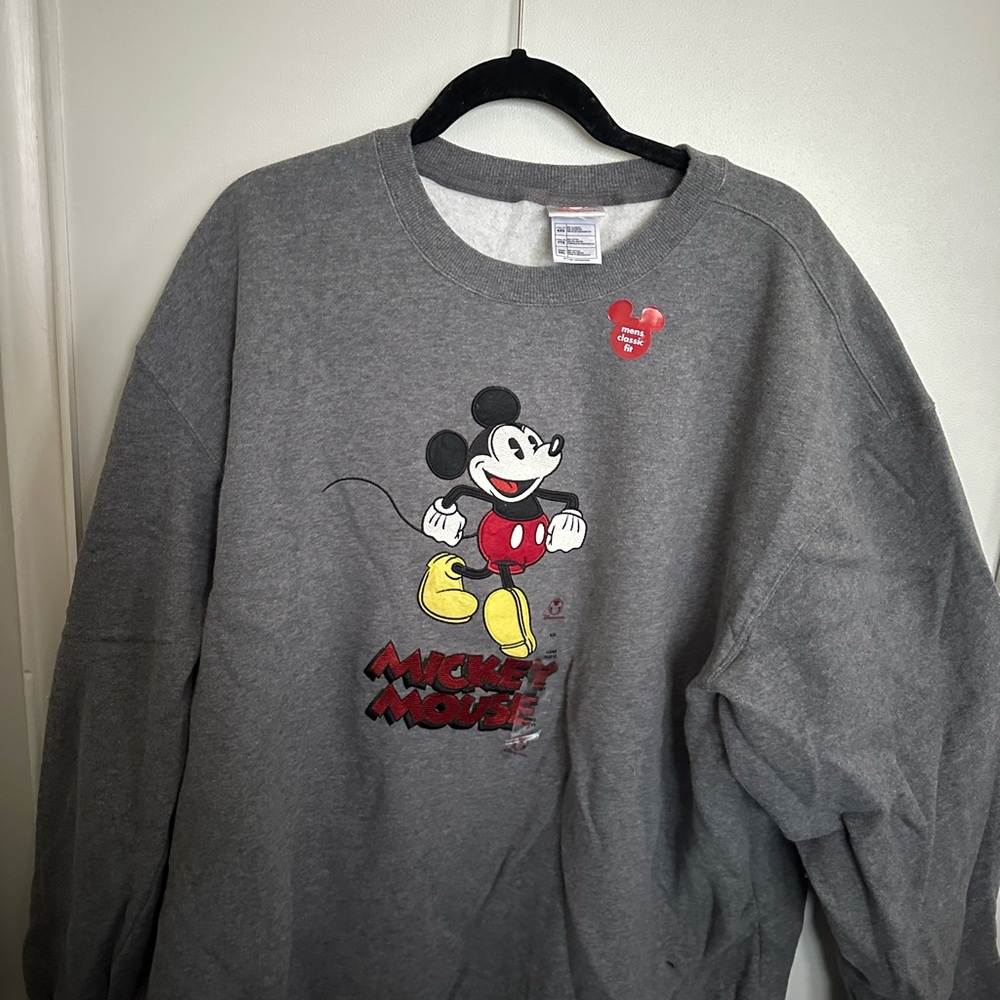 Disney Gray Crewneck Mickey Mouse Sweatshirt . Size XXL